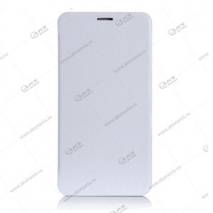 Книга горизонтал Samsung S4 mini/i9190 белый на пластике в коже Fashion