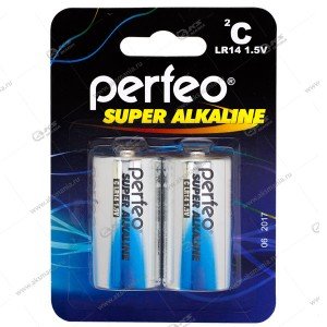 Элемент питания Perfeo LR14-2BL Super Alkaline