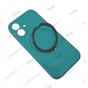 Cиликоновый чехол (Silicone Case) 360 MagSafe-подставка для iPhone 16 бирюзовый