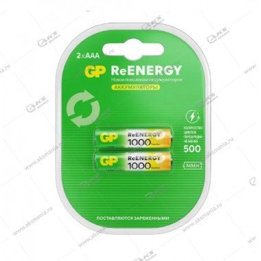 Элемент питания аккумулятор GP ReENERGY R3 (AAA) 1000 mAh/2bl