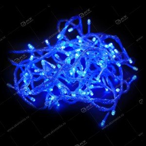 Гирлянда цветной провод 100LED синий