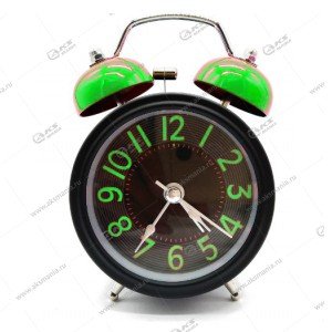 Часы F-3301 будильник черно-зеленый