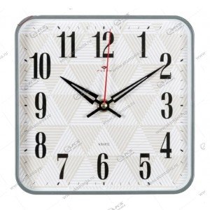 Часы настенные 1918-109 19x19 см, корпус серый "Геометрия" "Рубин"
