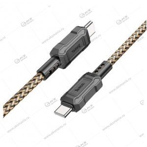 Кабель Hoco X94 Leader 60W charging data cable Type-C-Type-C 1m золотой