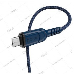 Кабель Hoco X59 Victory charging data cable for Micro USB синий