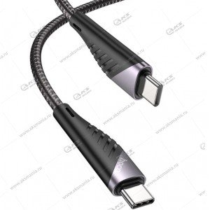 Кабель Hoco U95 Freeway charging data cable Type-C to Type-C 60W 1.5m черный