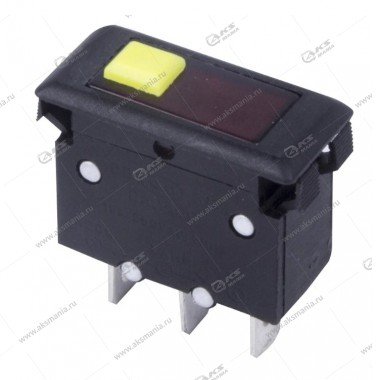 Автомат - предохранитель REXANT 250V 15А (3с) RESET-OFF с подсветкой (IRS-1-B15) (ЦЕНА ЗА УП.10ШТ)