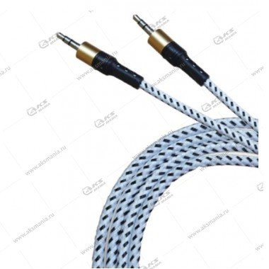 Aux JD-471 тканевый 1,5м белый